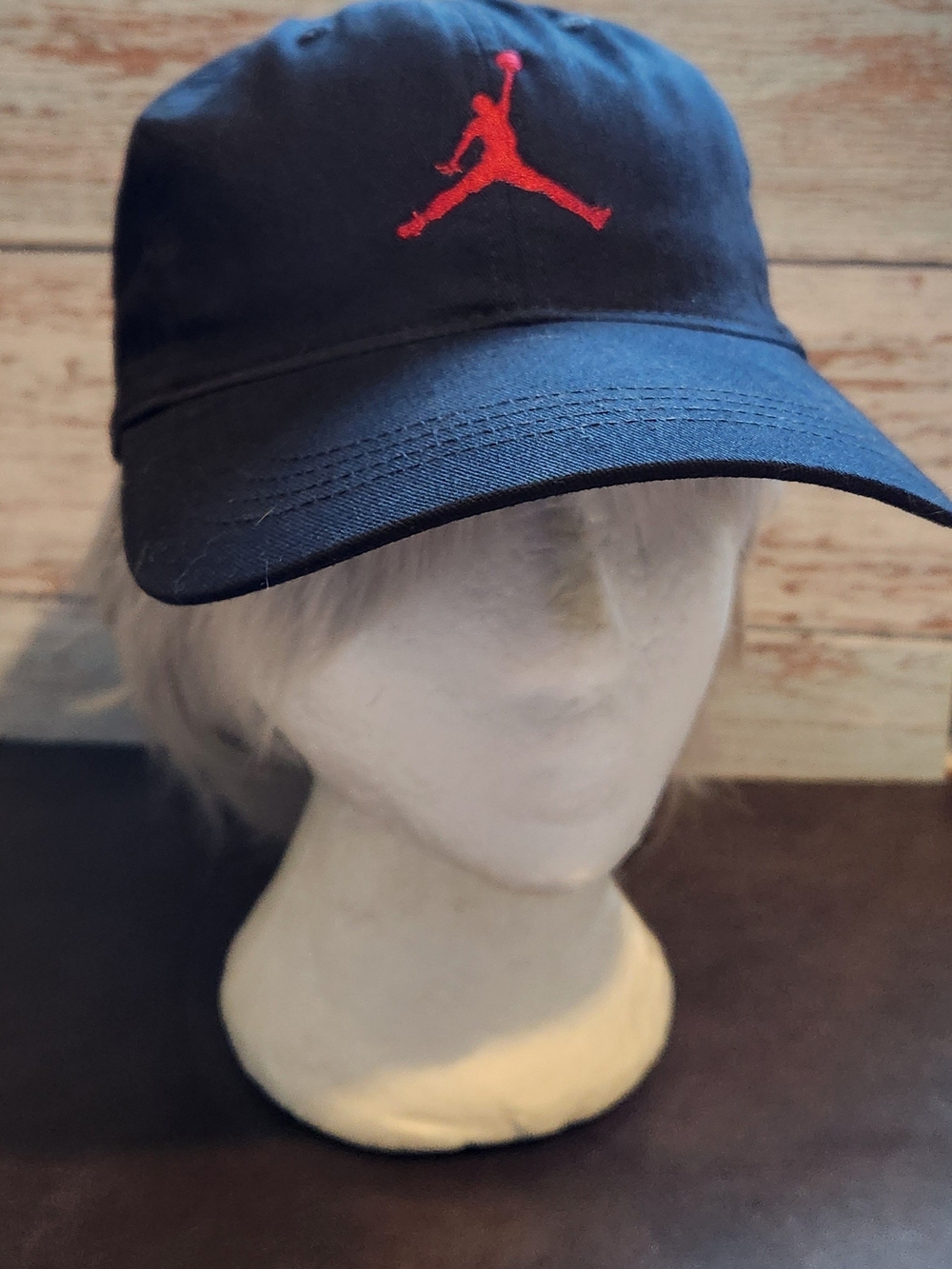 Nike Jordan Navy Cap with Red Jumpman Logo - Men Accessories